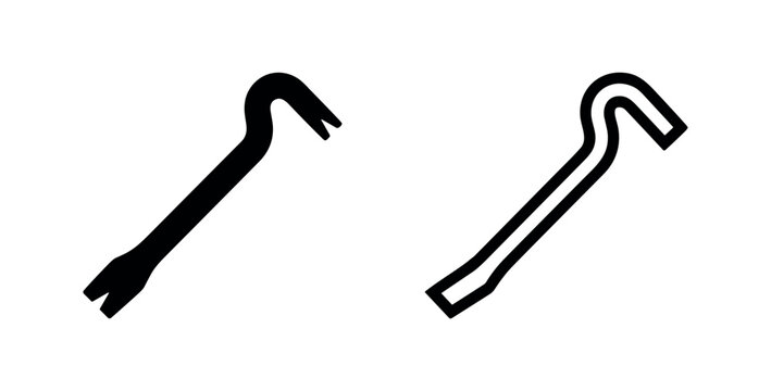Crowbar Icon - Essential Construction and Demolition Tool Symbol