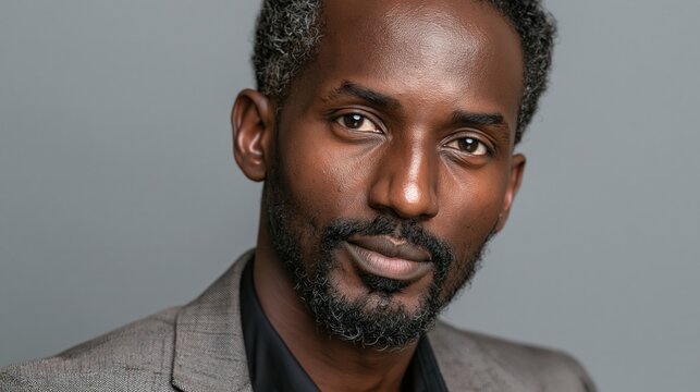 gen team lead young adult east african slim man clear eyed on warm