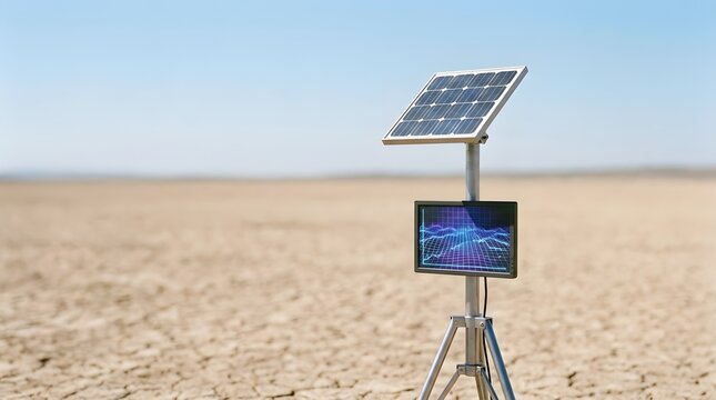Beautiful and detailed view of solar sensor station water grid in a modern setting showcasing