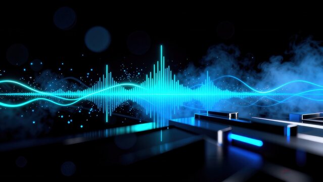 Abstract digital audio waveforms