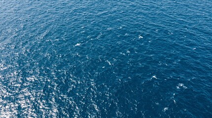 Obraz premium Aerial View of Blue Sea Water Surface