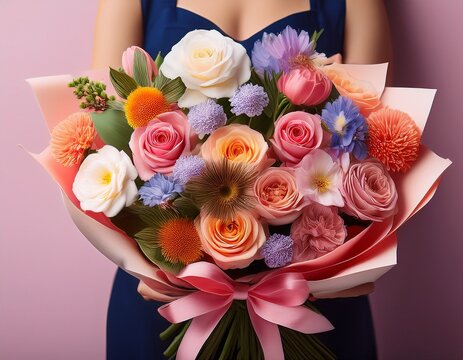 flat beutiful bouquet