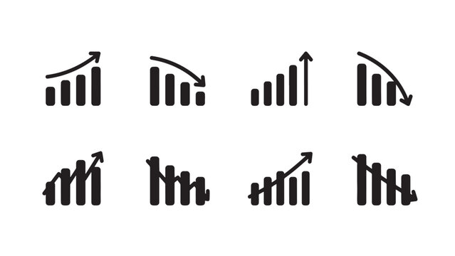   
"Bar chart icons showing varied data trends"