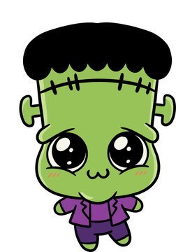 Ilustra&ccedil;&atilde;o de monstro verde com cicatriz e terno