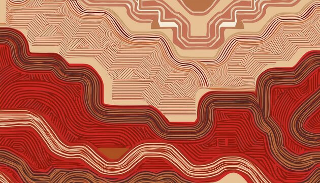 abstract red and beige southwest native background 3