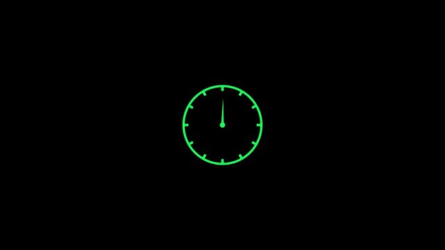 Green Gauge Indicator on Black Background meter dial