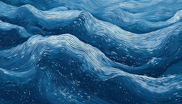 blue water surface with rippling waves noisy texture water pool sea ocean top view waves halftone grainy water print design