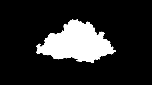 The awan illustration depicts social issues with a white cloud on black background