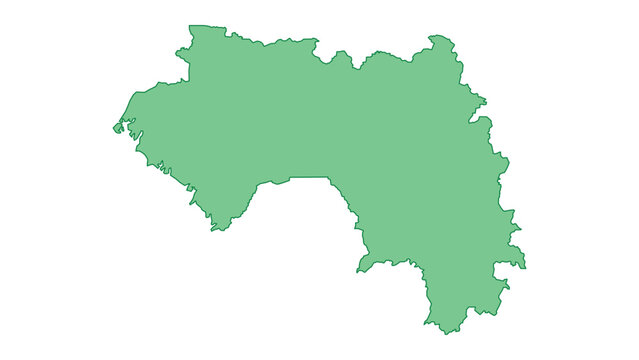 Guinea outline green