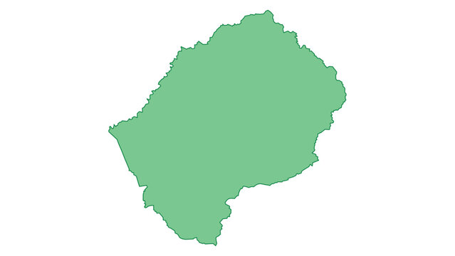 Lesotho outline green