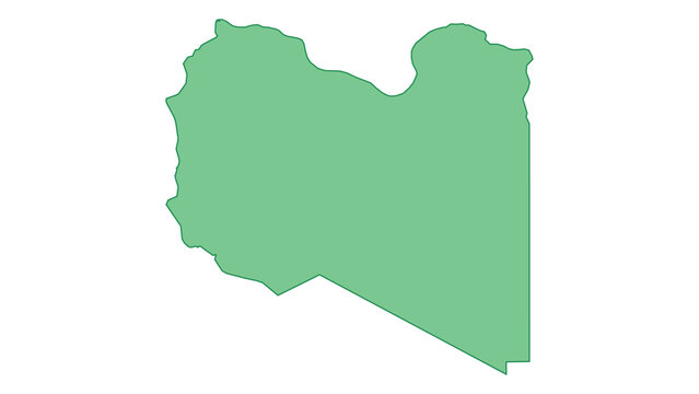 Libya outline green