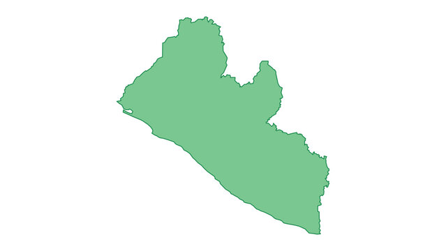 Liberia outline green