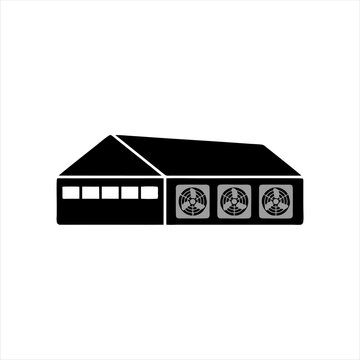 Industrial Warehouse with Ventilation Fans Icon