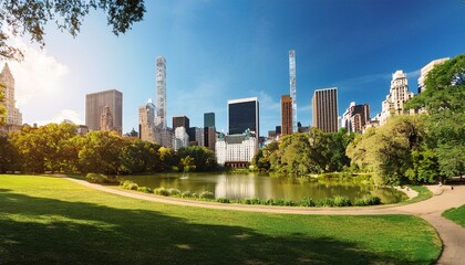 Obraz premium central park at sunny day