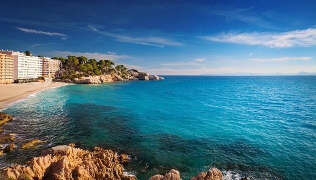 salou spain sunny seascape