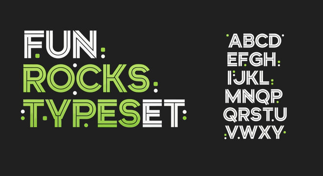 Vibrant and modern display typeface featuring a unique geometric style, ideal for bold headlines and engaging creative design work