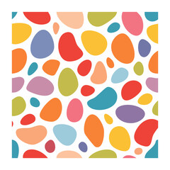 Fototapeta premium Colorful Abstract Blob Pattern on White Background
