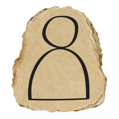 Fototapeta premium Person doodle icon png sticker, transparent background