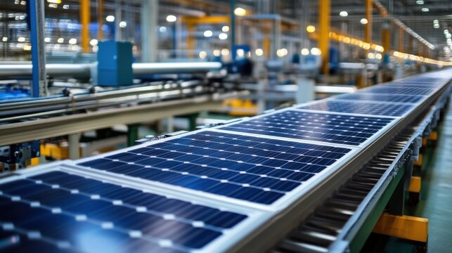 Solar Panels Powering Sustainable Factory Operations