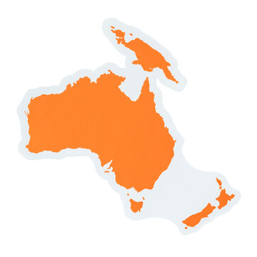 PNG Australia and Oceania map sticker transparent background