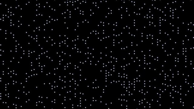 Abstract field of small white 3D dots on a black background, creating a speckled, bokeh-like dotted pattern with depth