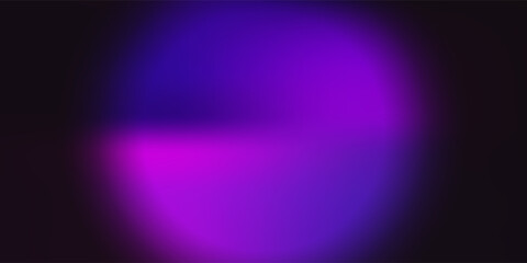 Obraz premium Abstract dark background featuring a vibrant purple, violet, and magenta circular spotlight with a soft blurred gradient effect over a black surface.