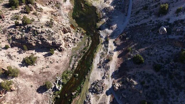 Hot Creek Geological Site River, Top Down