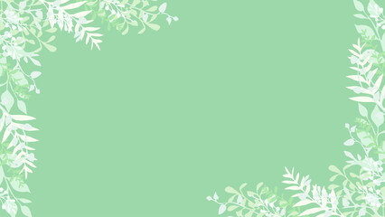 シンプルフラットな植物のサムネイル型テンプレート © konohana