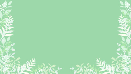 シンプルフラットな植物のサムネイル型テンプレート © konohana