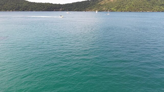 Drone Shot of Rippling Turquoise Ocean Water