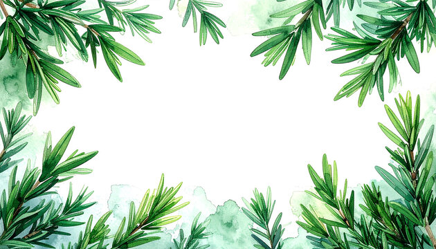 ローズマリーの水彩風イラスト背景_generated by AI