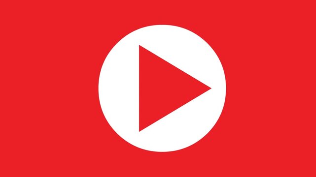 animation of video icon clicked using cursor with transparent background