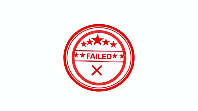Certified Valid Rejected and Failed Seals with  Icons Minimal Overlay Animation