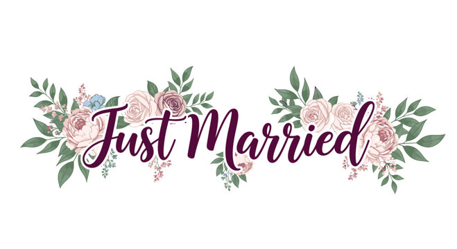 Just Married Wedding Sign Decoration 6.