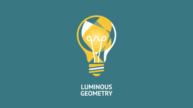 Luminous geometry light bulb logo design.