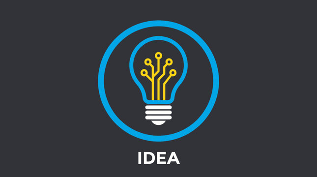 A creative idea lightbulb icon concept.