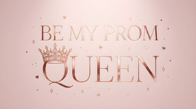 Golden Text Message Be My Prom Queen
