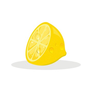 Fresh bright exotic whole and cut slice lemon fruit isolated on white background. Summer fruits for healthy lifestyle.