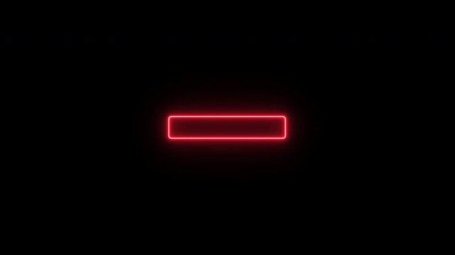 Pending for payment Text Animation in Neon Glow Rectangle Frame.