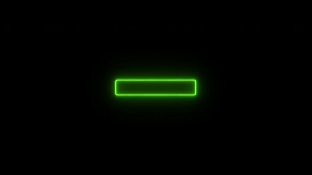 Order and pay here Text Animation in Neon Glow Rectangle Frame.