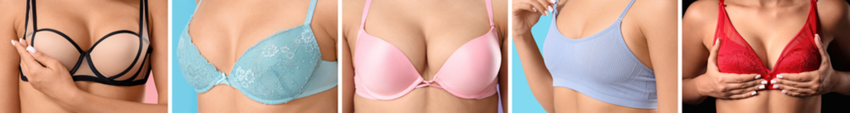 Diverse bra collection for women, lingerie fashion and comfort, breast health and support, intimate apparel choices