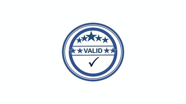Certified Valid Rejected and Failed Seals with  Icons Minimal Overlay Animation