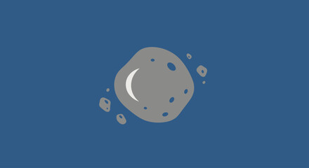 Gray asteroid rock floating in deep space. © Engg