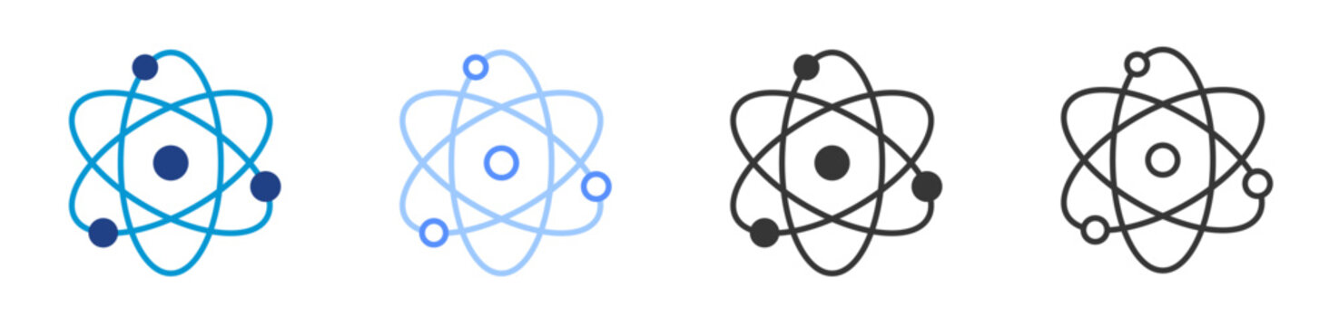 atomic icon set multiple style collection	
