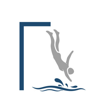 Diver Jumping into Water