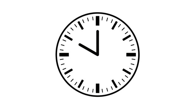 Black and white analog clock face showing nearly 11 o'clock
