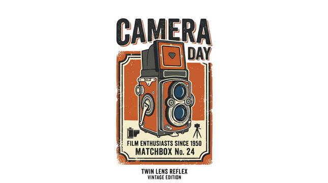 Vintage Camera Day Matchbox