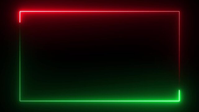 Animation of glowing neon rectangles abstract background. abstract glowing blue neon rectangle border frame. tow ton rectangle picture frame concept.