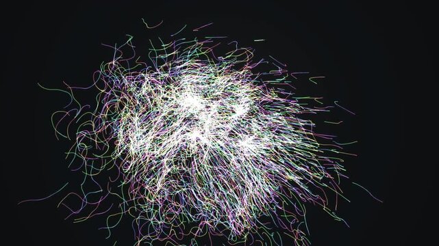 A mesmerizing seamless 4K loop of a glowing ice blue flow field morphing through an abstract topology field drifting in hypnotic slow motion. Ideal for sound bath, abstract background. 4K UHD.