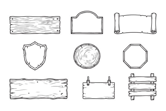 wood sign drawing bundle set